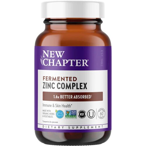 New Chapter Fermented Zinc Complex -- 60 Vegetarian Tablets