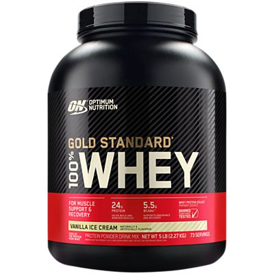 GOLD STANDARD 100% WHEY Protein Powder – Vanilla Ice Cream (5 lbs./73 Servings)