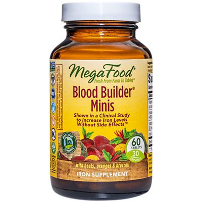Blood Builder Minis with Whole Food Iron & Organic Beet Root (60 Tablets)