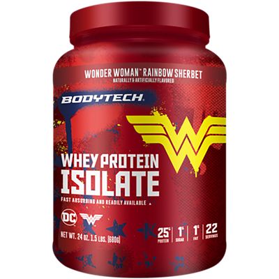 Whey Protein Isolate Powder – DC Wonder Woman Rainbow Sherbet (1.5 lbs./22 Servings)
